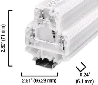 Allen-Bradley - Multi-Rail MTD 1P 30A 600V WHT TERM BLCK
