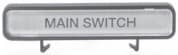 Allen-Bradley - Schild mit Text MAIN SWITCH, 48 X 15 mm