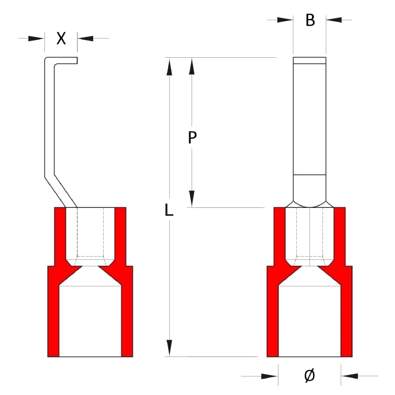 Weidmuller - HBT 1,5 - 4,6 RT Aderendhuelse