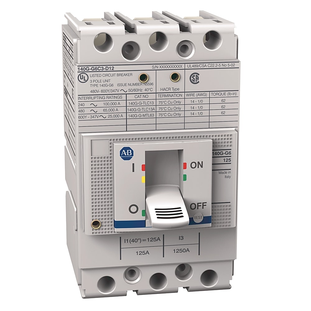 Allen-Bradley - 140G 125A Frame Molded Case Ckt-Bkr