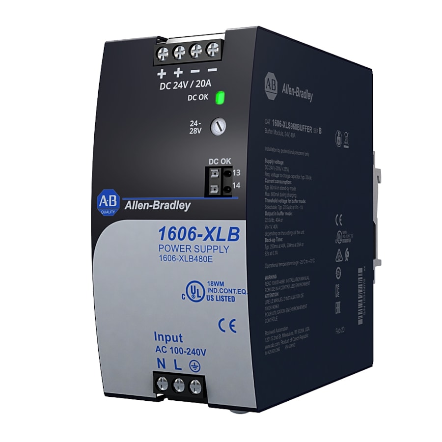 Allen-Bradley - Power Supply, 480W, 1PH, 24-28VDC, 20A