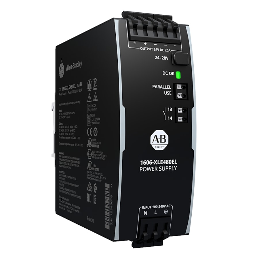 Allen-Bradley - Power Supply, 480W, 1PH, 24-28VDC, 20A