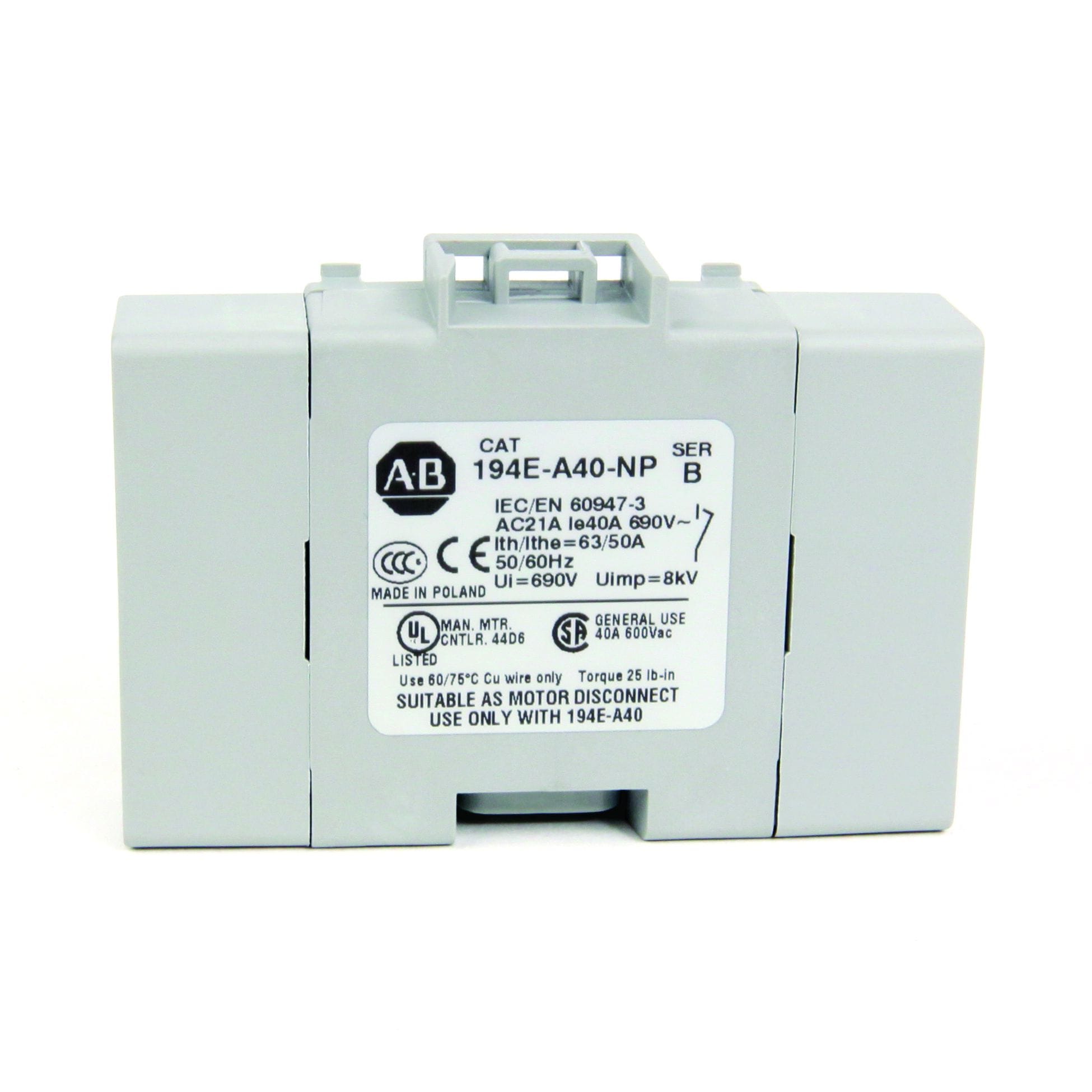 Allen-Bradley - Vierter Pol, 1 Fruehschliesser, 194E-A40