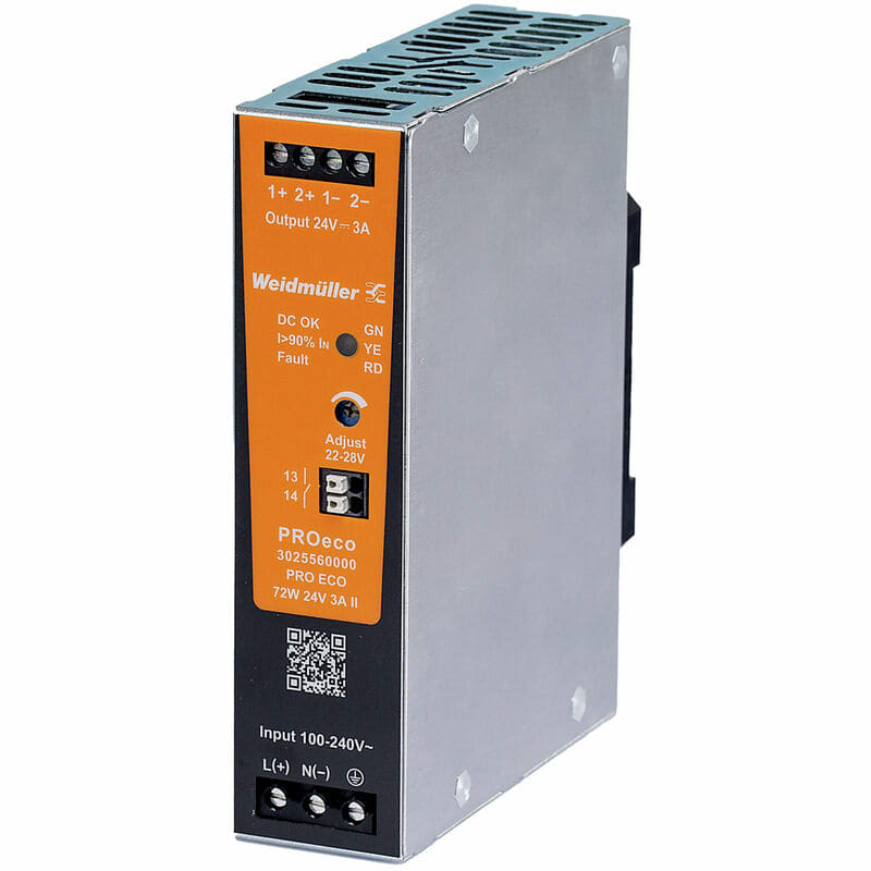 Weidmuller - PRO ECO 72W 24V 3A II Wechselstromversor