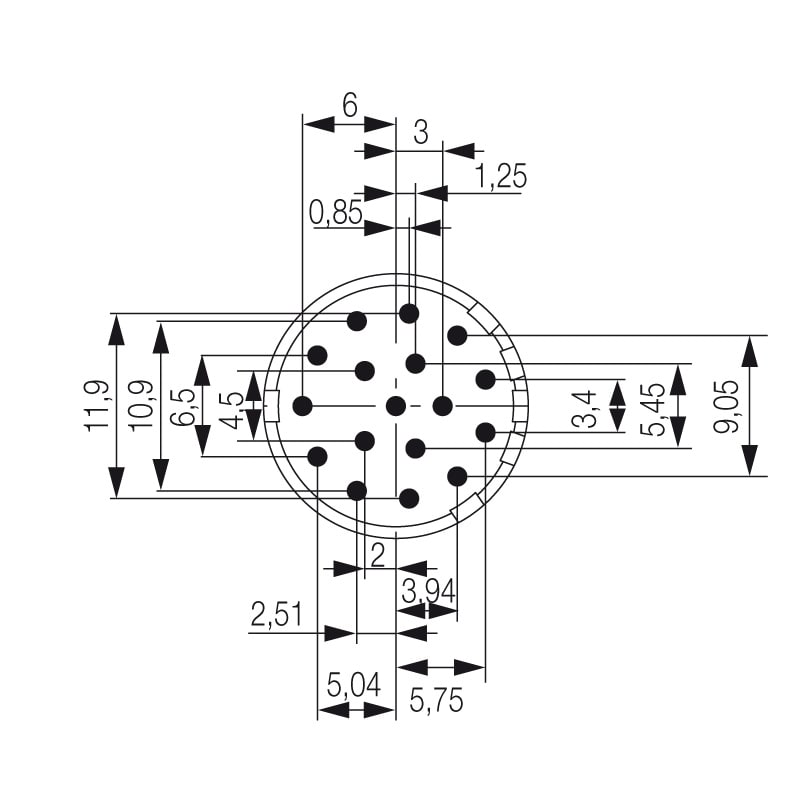 Weidmuller - SAI-M23-BE-17-F-G RundSt.Verb.