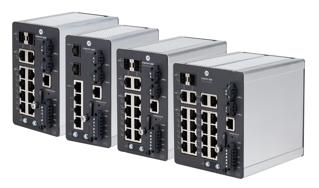 Allen-Bradley - Stratix 5200 switch, 8 copper 100 ports,